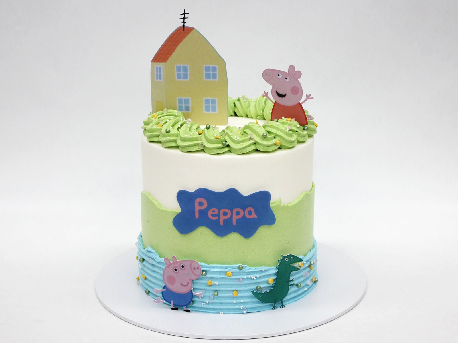 George/peppa Pig Cartoon Age Personalisation Cake Topper Set - Etsy Sweden