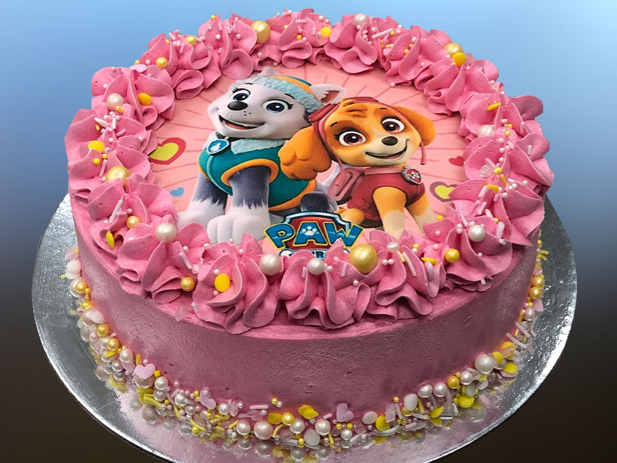 Pink Paw Patrol Cake – Sky & Everest - The Compassionate Kitchen (7570275926175)