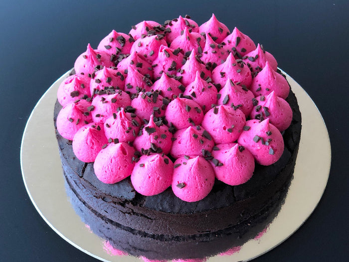 Raspberry Mousse Mud Cake (GF) - The Compassionate Kitchen (6635402985631)