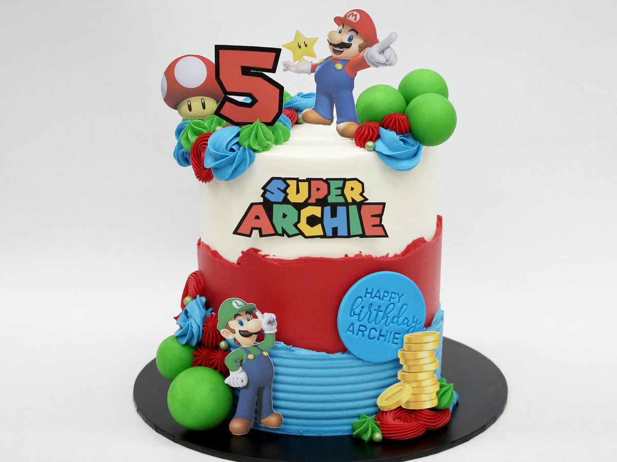 Super Mario Character Cake - The Compassionate Kitchen (7699696222367)