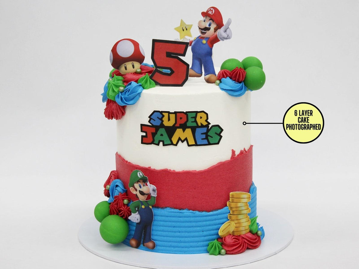 Super Mario Character Cake - The Compassionate Kitchen (7699696222367)