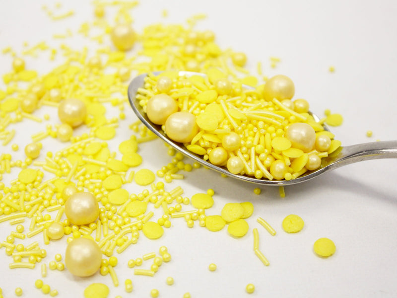Yellow Mixed Sprinkles 50g - The Compassionate Kitchen (7625758146719)